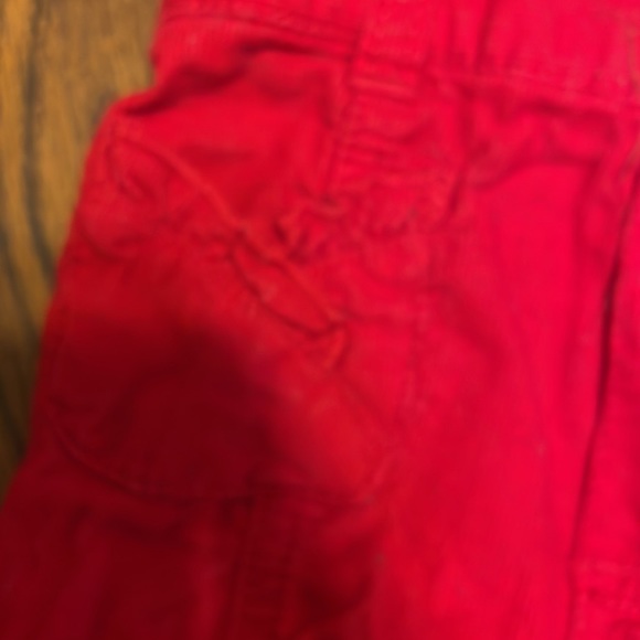 Girls 18months healthtex red corduroy pants with black design down leg flared - Picture 3 of 5